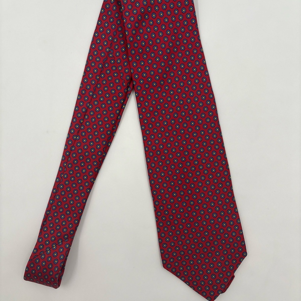 Brooks Brothers Red Geometric Pattern Tie